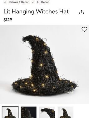 Pottery Barn Lit Witch Hat